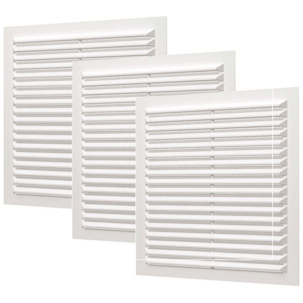 Extractor Fan Sqr Grille Vent 194mm Wht