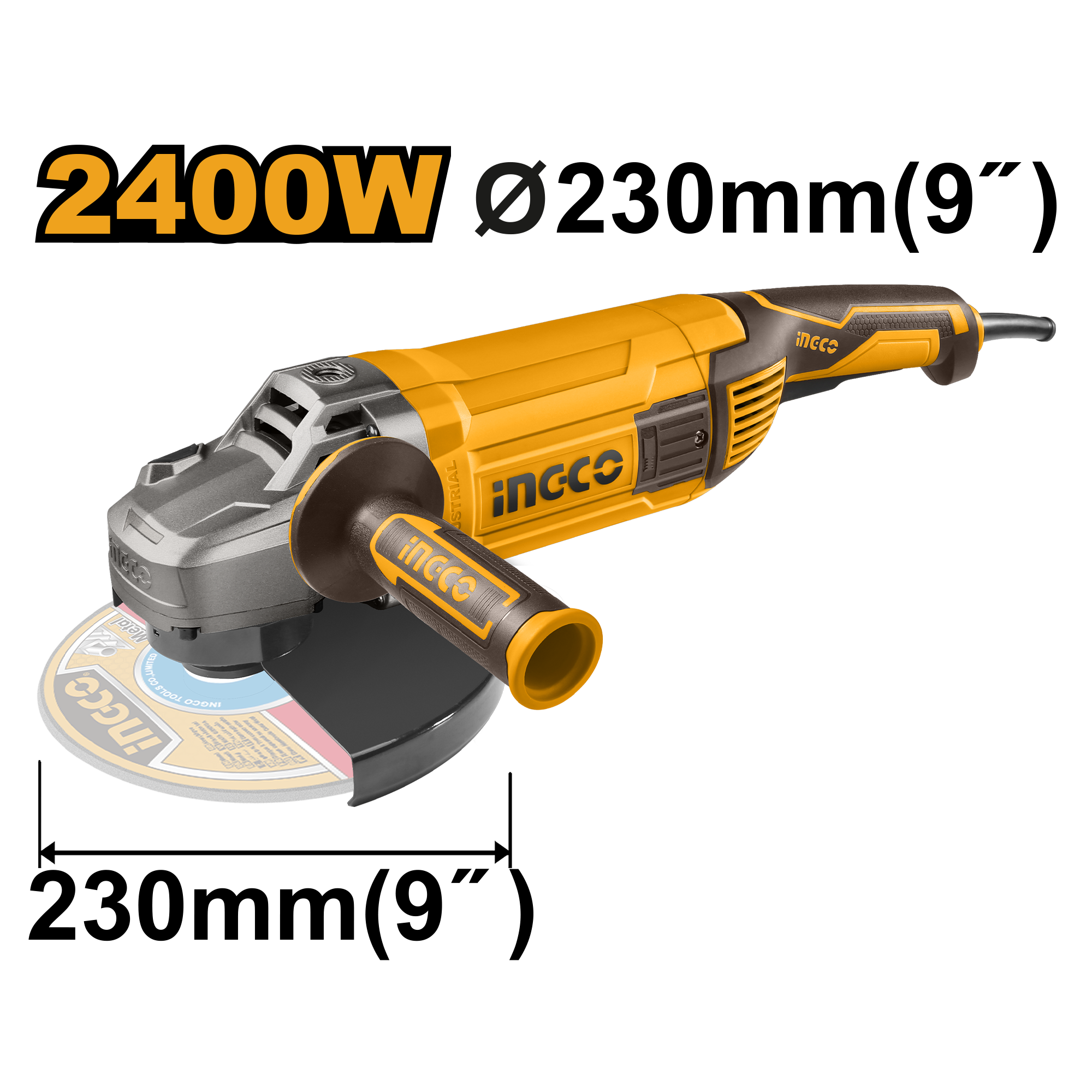 Ingco 230mm 2400W Angle Grinder