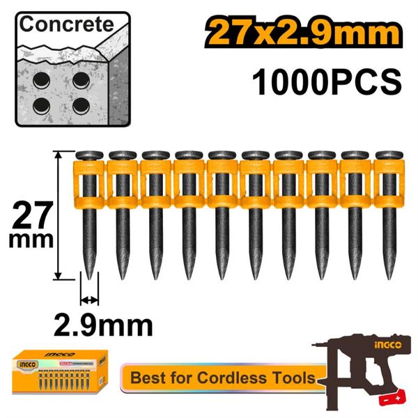 Ingco Continuous Firing Nails 27mm 1000p