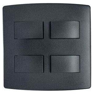 Trinity 4 Lever Light Switch Black