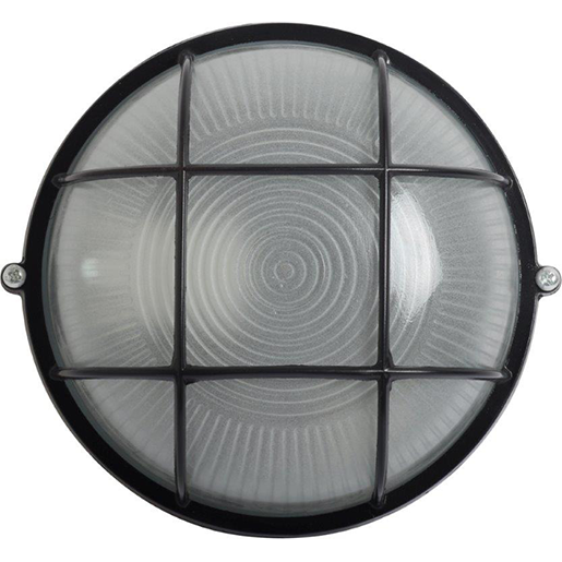 Round Grid Bulkhead Black - Large