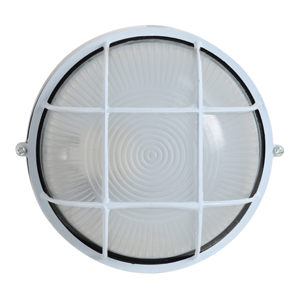 Round Grid Bulkhead White - Large