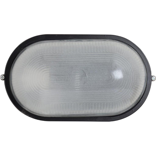 Oval Plain Bulkhead Black - Small