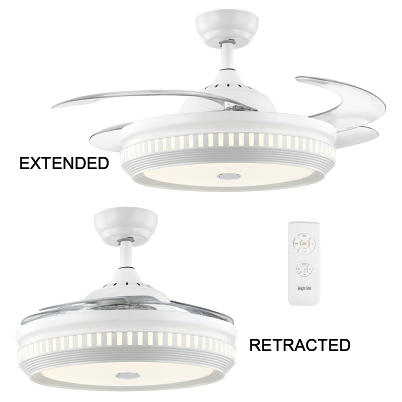 Retractable Ceiling Fan with Blutetooth