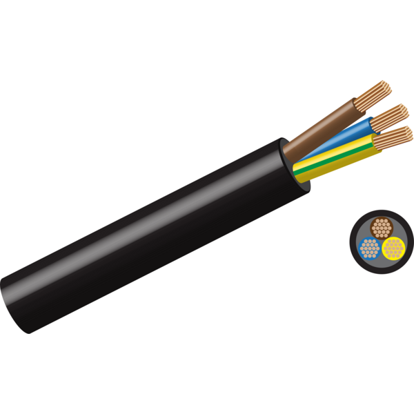 1.5mmx4 Core Cabtyre Cable Black