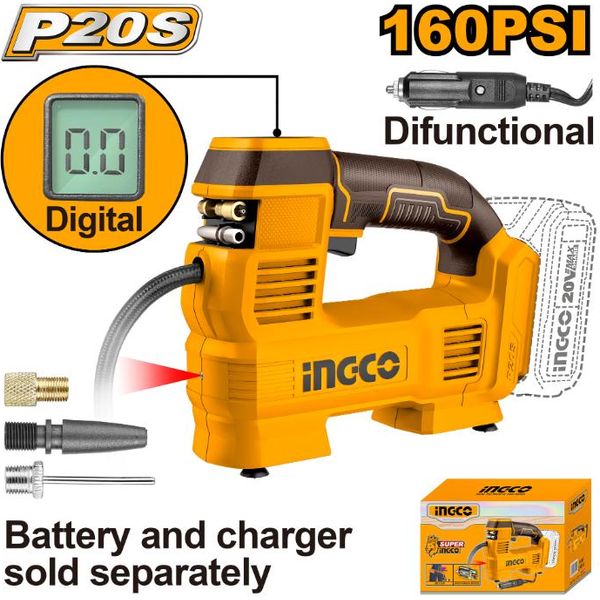 Ingco Compressor 20V 160PSI 11Bar.