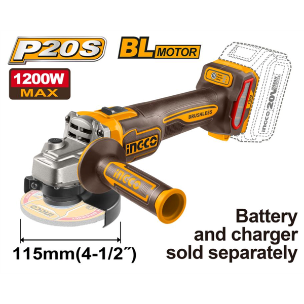 Ingco Lithium-Ion Angle Grinder 1200W