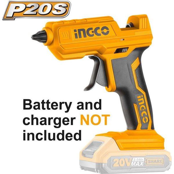 Ingco Cordless 20V Lithium-ion Glue Gun