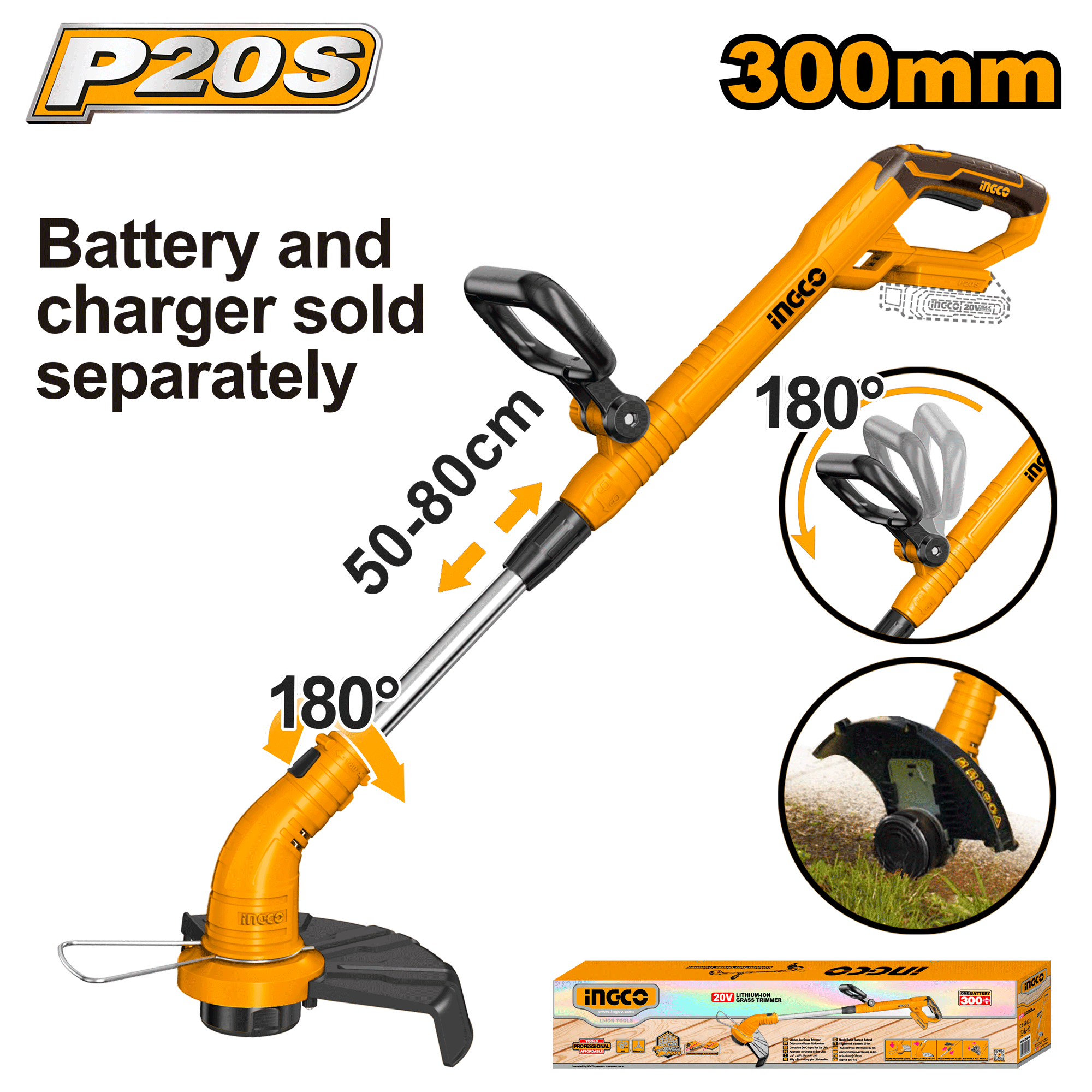 INGCO 20V Cordless Grass Trimmer 8200/MIN