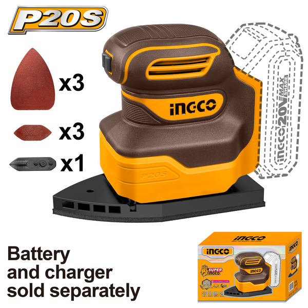 Ingco Sander Mouse 125mm 20V