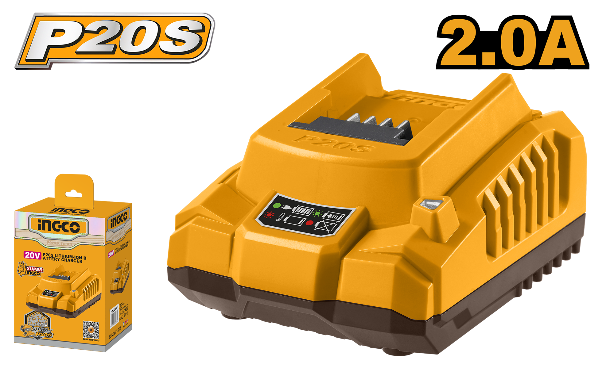 INGCO CHARGER 2.0AH  20V PS+ C/L