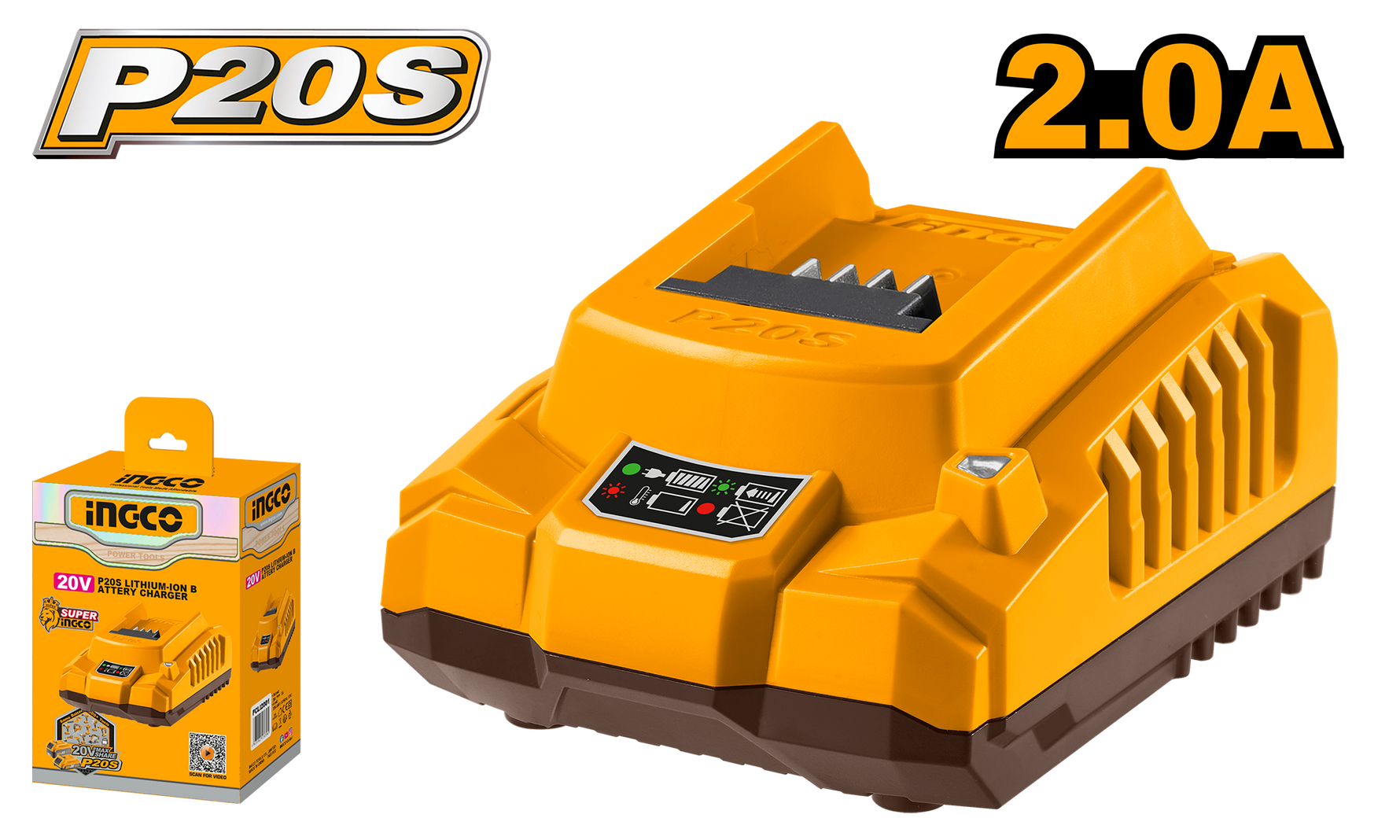 INGCO CHARGER 2.0AH  20V PS+ C/L