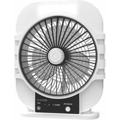 Goldair 3 Blade Table Fan White Black
