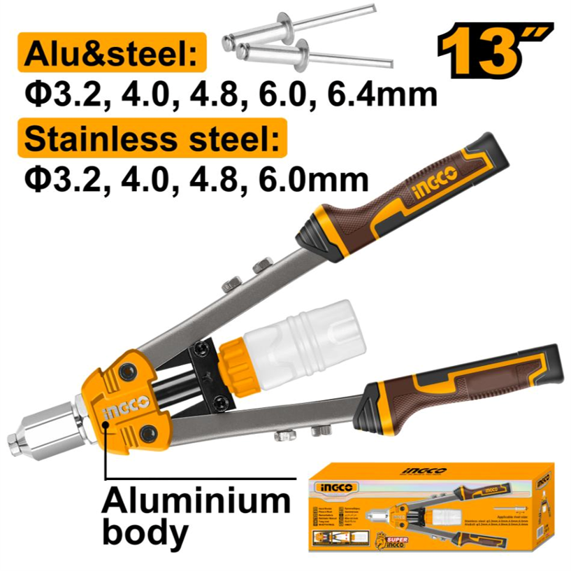 Ingco Hand Riveter 350mm 3.2-6.4mm
