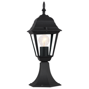Standing Lantern 4 Panel Black