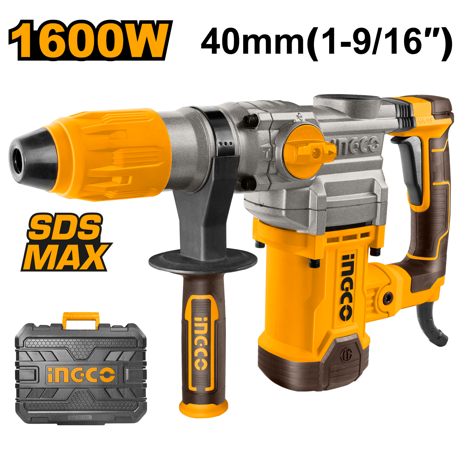 Ingco 1600W Rotary Hammer Drill